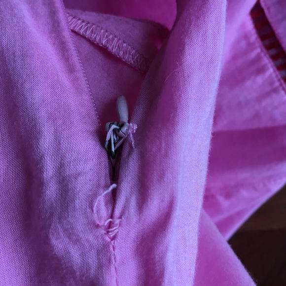 Topshop bright pink boho crochet trim a line skirt M - Picture 9 of 9